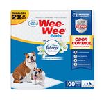 Four Paws Wee-Wee Odor Control with Febreze Freshness Pee Pads for Dogs - Dog & Puppy Pads for Potty Training - Dog Housebreaking & Puppy Supplies - 22" x 23" (100 Count)