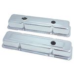 Spectre Performance 5258 Chrome 3-Hole Short Valve Cover for Small Block Chevy