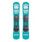 Short Mini Skis for Snow | Snowblades Skiboards | Snowfeet (for Ski Boots | Turquoise)