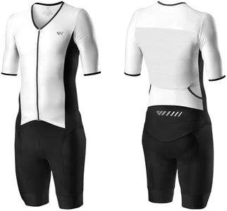 Logas Men‘s Triathlon Suit Trisuit Race Skinsuit Cycling Speed Suit Swimskin Bike Swim Run