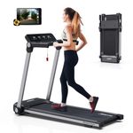 JOROTO Foldable Treadmill, 2.5HP Folding Treadmill MAX 265 Lbs Capacity Treadmills for Home Bluetooth & App Portable Treadmill with Led Display, 9 Preset Programs 44 Days Kinomap Membership