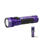 OLIGHT Seeker 4 Pro Rechargeable Flashlight, 4600 Lumens High Powerful Bright Light with USB-C Holster, Waterproof IPX8 for Emergencies, Camping, Searching (Cyber Violet, Cool White)