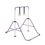 BALLSHOP Gymnastics Bar, Adjustable Gymnastics Bar Training Kip Bar Gymnastics Equipment for Home - Gymnastics Equipment with Height 90-130cm Purple