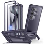 ESR for Samsung Galaxy S24 Ultra Case, S24 Ultra Case with Extra Protective Front Frame, 3 Stand Modes, Exceeds Full-Coverage Military-Grade Protection, Heavy Duty Shock Armor Stand, Frosted Purple