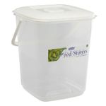 Whitefurze Durable Clear Plastic Food Canister with Handle 10L Item