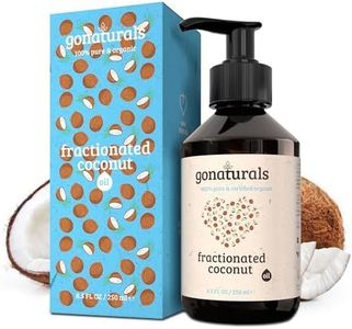 GoNaturals® Olio di Cocco Frazionato Multi-uso, 250ml - Olio di Cocco per Capelli Crescita,Viso e Corpo - Idratante, Lenitivo, Nutriente - Olio Vettore - Olio MCT - 100% Puro e Naturale - Inodore