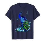 Peacock and Dragonflies T-Shirt T-Shirt