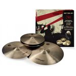 Stagg SH-SET SH Series Cymbals Set with 14-Inch Hi-Hats, 16-Inch Crash, 20-Inch Ride, Cymbal Bag and Pair of Stick