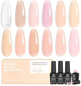 beetles Gel Polish Gel Polish Builder Nail Gel 5 in 1 Pastel Builder Clear Strengthener Nude Jelly Builder Nail Gel Nude Pink Color Hard Gel Builder Extension Gel for Nail Art Spring