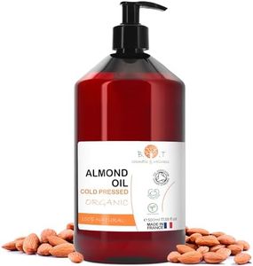 Huile Amande Douce Bio, Pressée à Froid, Pure. Huile de Massage Professionel, Huile pour Cheveux et Cils, Hydratant Corps (Mains, Ongles), Visage (Anti-âge), Vergetures Grossesse - 500 ml