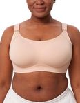 Momcozy Busty Nursing Bras, Full Coverage Maternity Bra U Neck Side Support Plus Size Pregnancy Bra Wireless