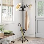 Solid Wood Coat Rack Stand Clothes 