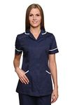 Mirabella Health & Beauty Women's Nightingale Healthcare Tunic Uniform Navy-White 10 UK