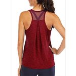 Superora Workout Tops Loose fit Racerback Tank Tops for Women Mesh Backless Tank Running Tank Tops