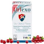 Uriexo Vegicaps - For Urinary Tract Infection (UTI), Antibiotic-Free, D-Mannose & Proanthocyanidins (PACs), Vegan, Gluten Free, GMO Free, Kosher & Halal, 120 count