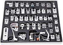 MEETOZ 48pcs Domestic Sewing Machine Presser Feet Set for Brother, Babylock, Singer, Janome, Elna, Toyota, New Home, Simplicity, Necchi, Kenmore, and Low Shank Sewing Machines (48pcs)