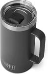 YETI Rambler, Vacuum Insulated Stainless Steel Mug with Magslider Lid, Charcoal, 24oz (710ml)