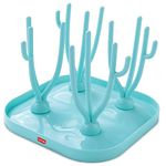 LuvLap Baby Bottle Drying Rack with branch shaped Dryer - Complete Solution for Pacifier, Brush, and Accessories: Easy Sterilization, Cleaning, Storage & Travel (Light Blue)