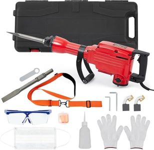 GarveeTech Demolition Jack Hammer - Electric Jack Hammer Concrete Breaker Tool Kit, Heavy Duty Power Hammer, Ideal For Superior Demolition Jobs