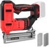 18 Gauge Cordless Brad Nailer Compatible with Milwaukee 18V Battery, 2 in 1 Electric Nail Gun with 1000 Brad Nails and 1000 Staples, Battery Power Nail Gun for Woodworking, DIY (No Battery)