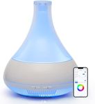 350ML Essential Oil Diffuser Electric Cool Mist Mode Aromatherapy Diffuser for Home Air Ultrasonic Humidifiers 7 Color,Waterless Auto-Off Ultra-Quiet 3 Timer Setting with App Phone Control