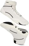 NACARAT Men's Wrestling Shoes – High Top Boxing Boots & Weightlifting Sneakers with Non-Slip Sole, Breathable Mesh Combat Sports Footwear for Gym, Squat, and Deadlift White Size 11.5