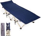 LOOKMINT Metal Folding Camping Bed- Camping Cot, Lit De Camp, Cot Folding Bed For Adults, Sleeping Bed, Carry Bag & Storage Bag, Extra Wide Sturdy, Holds Up To 500 Lbs, Lightweight, Outdoor & Indoor