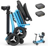 Paiseec 32 lbs Lightweight Mobility Scooter for Seniors Adults, One-Second Folding Mobility Scooter, Long Range, Airline Approved, PAI Smart Safety & NFC Start (Blue, 15MI)