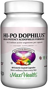 Maxi Health HI-PO Dophilus - High Potency Acidophilus Probiotics - 60 Capsules - Kosher