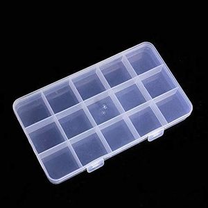 15 Grids Transparent Plastic Bead Organizers with Movable Dividers for Sorting Earrings Rings Beads Letter Board Letter