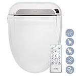 R FLORY FDB608 Electronic Smart Bidet Seat Bidet Attachment Easy Install Heated Seat Warm Dry Water Power Save Self Cleaning Separate Nozzle (Elongated-UK)