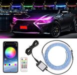 AIR WINK® New - Car Hood Light Strip Multicolor Car LED Strip Lights, Flexible Waterproof Car Hood Strip Light, APP and Remote Control | Car Lights Car Interior LED | Under 1300 |