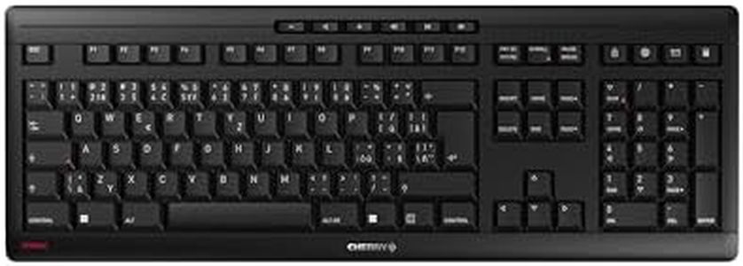 CHERRY Stream Keyboard Wireless, Wireless Keyboard, Czech/Slovak Layout (QWERTZ/QWERTY), 2.4 GHz RF, Quiet Keys, Battery-Operated, Black