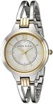 Anne Klein Women's AK/1441SVTT Two-Tone Open Bracelet Watch