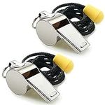 Hipat Whistle, 2 Pack Stainless Ste