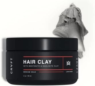 CRVFT Hair Clay 2oz | Medium Hold/Zero Shine Matte Finish | Add Volume & Texture | Ideal for Textured, Short & Medium Styles | Reworkable | [High Density] Clay Base, Stylist Approved [Unscented]