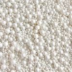 White Pearlescent Sprinkles cupcake