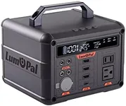 Portable Power Station 300W, Lumopal 298Wh Solar Generator IP63 Waterproof Super Quiet with PD 100W USB-C/ 120V AC Pure Sine Wave Outlet, Backup Lithium Battery for Camping Home Blackout (500W PEAK)