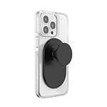 PopSockets PopGrip for MagSafe: Grip and Stand for Phones and Cases, Remove and Reposition, Swappable Top, Black