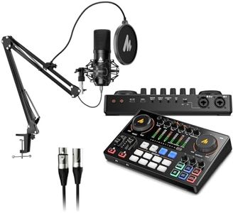 MAONO USB XLR Condenser Microphone, Podcast Equipment Bundle PC Computer with Software for Recording, Studio, Singing, YouTube (A04 Gen2+E2 Gen2+XLR Cable)