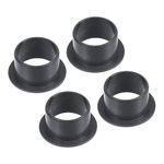 Kozelo 4pcs Flanged Sleeve Bearing - [16mm x 18mm x 12mm] POM Oilless Bushing for Equipment Machine Use | Black