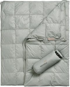 Noora North Down Camping Blanket | Lightweight, Compact & Packable | Warm Quilt for Outdoor, Travel, Stadium, Hammock, Beach & Festivals | Water-Resistant | 650 Fill Power | Sage Green