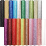 DIYASY Glitter Cardstock, 20 Sheets 10 Colors Premium Glitter Paper for Crafts, 250 GSM Sparkly Card Stock Paper for Card Making, Scrapbooking, DIY Projects