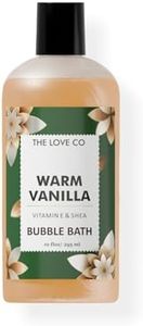 THE LOVE CO Warm Vanilla Bubble Bath For Bath Tub 295Ml - Aromatherapy Epsom Salt Based Bubble Bath Soap and Luxury Bath Oil for Dry Skin - Moisturising and Relaxing - For Kids & Adults