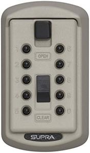 Kidde AccessPoint 001414 KeySafe Original Slimline Push Button Combination Permanent Key Lock Box, 2-Key, Clay Beige