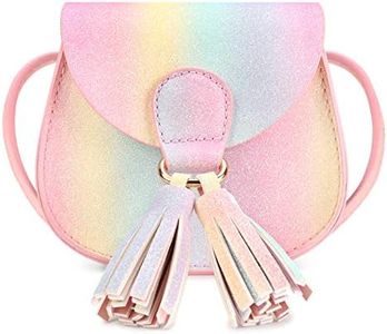 mibasies Kids Purse Toddler Gifts for Little Girls Crossbody Purses Presents, Rainbow, Medium, Durable