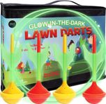 Island Genius Glow in The Dark Lawn Darts Outdoor Game Set, Fun Outdoor Yard Games for Kids & Adults, Outdoor Lawn Games for Kids Yard Games for Family, Yard Darts Backyard Camping Lawn Games