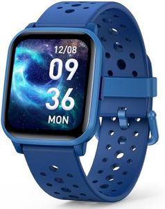 Butele Kids Smart Watch for Girls Boys, Game Smart Watch Gifts for 6-16 Years Old with Sleep Mode 20 Sports Modes 5 Games Pedometer Birthday Gift for Boys Girls(Blue)