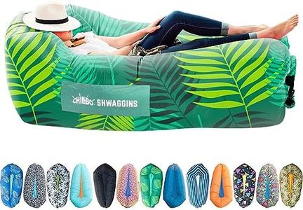 Chillbo Shwaggins Inflatable Couch – Cool Inflatable Chair. Upgrade Your Camping Accessories. Easy Setup is Perfect for Hiking Gear, Beach Chair and Music Festivals. (Green Leaf)