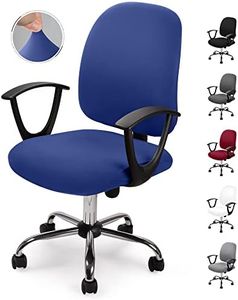Computer ufficio sedia della copertura coprisedia elasticizzato rimovibile Copertina Cover da Sedile Coprisedia separato in stile semplice e moderno, per sedie da ufficio girevoli-No Sedia (Blu, 1)